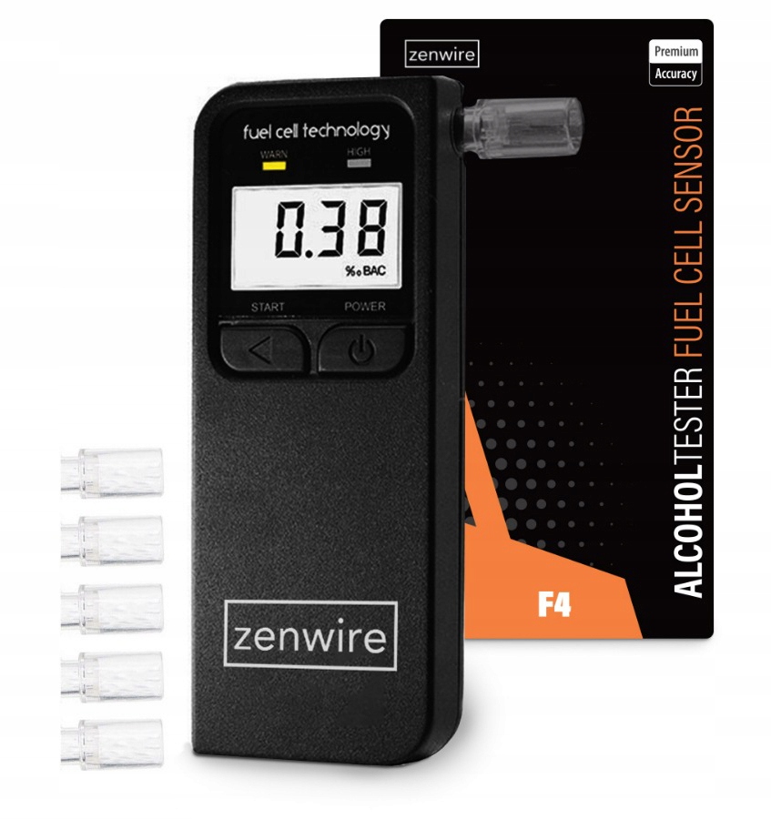 Profesionálny analyzátor dychu 5x LCD Zenwire F4 MOUTHIPES + 5× Zenwire opakovane použiteľné náustky náustkov